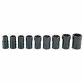 Williams Socket Set, 9 Pieces, 3/8 Inch Dr, 3/8 Inch Size JHWTSMS3809